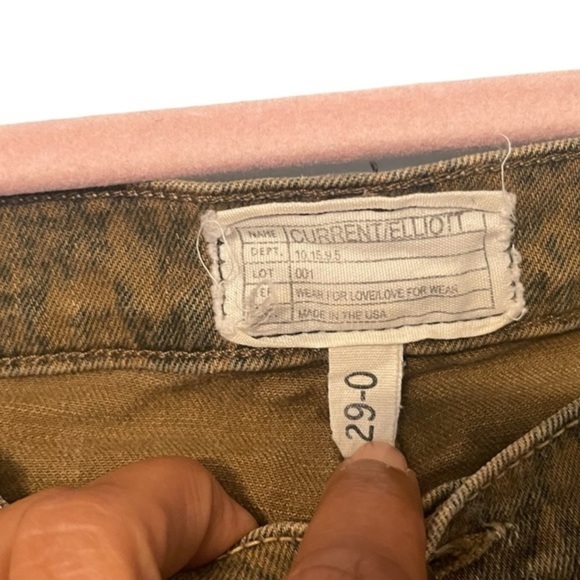 Current/Elliott Women's Y2K Boa Print Ankle Skinny Jeans in Brown Size 29 - Picture 9 of 10